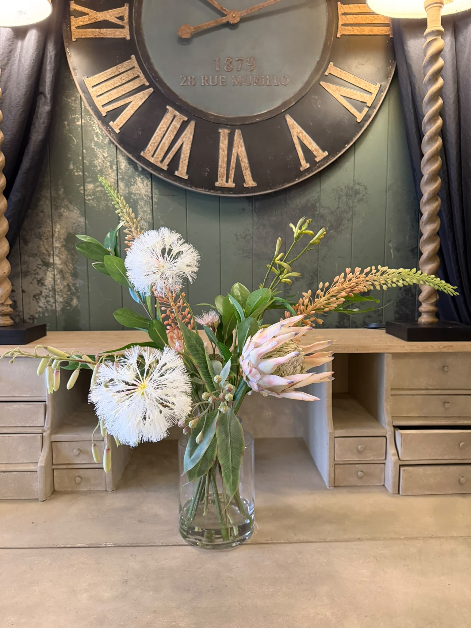 Composizione Mix Fiori Real Touch con Protea