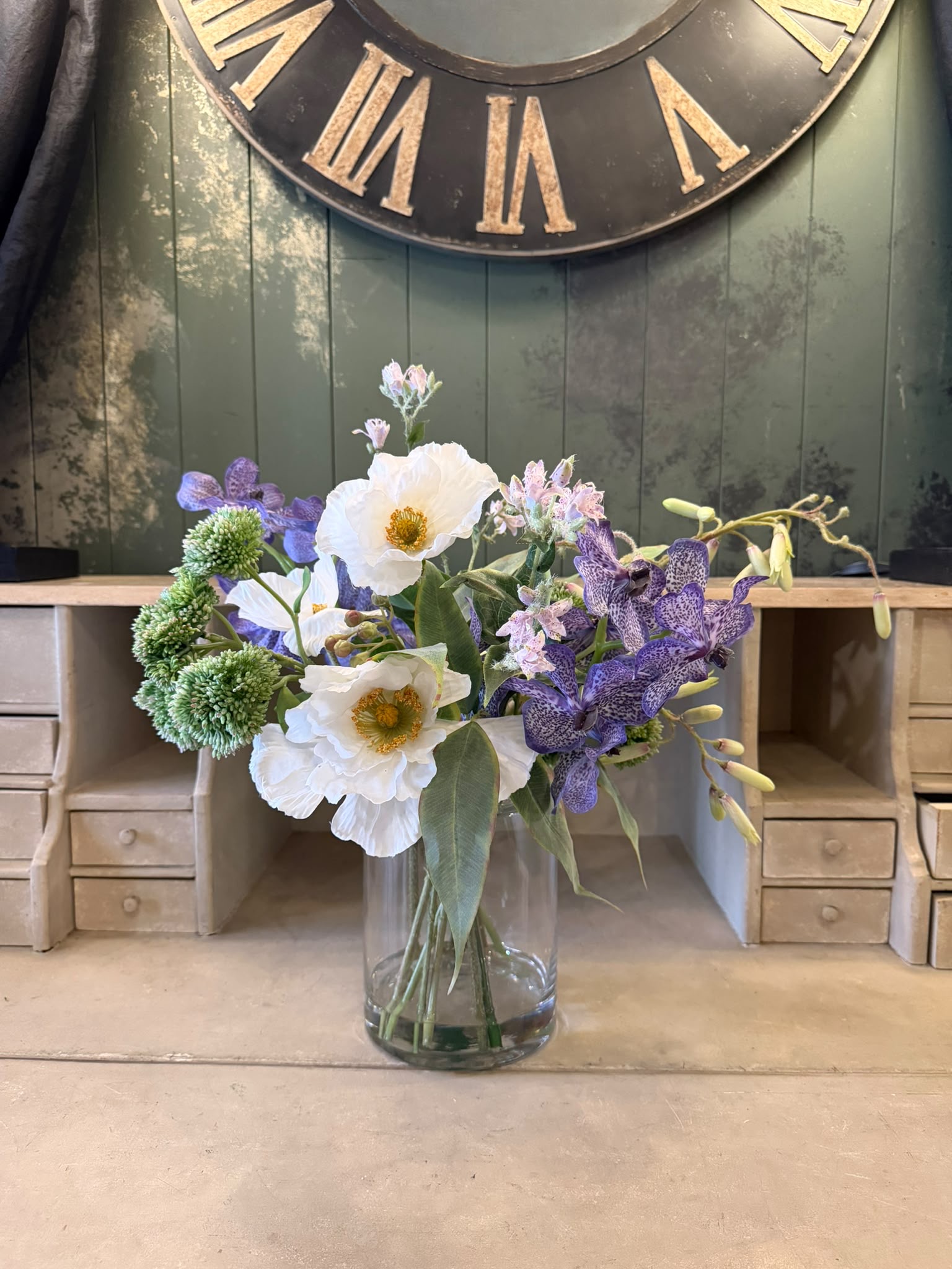 Composizione Mix Fiori Real Touch con Orchidee