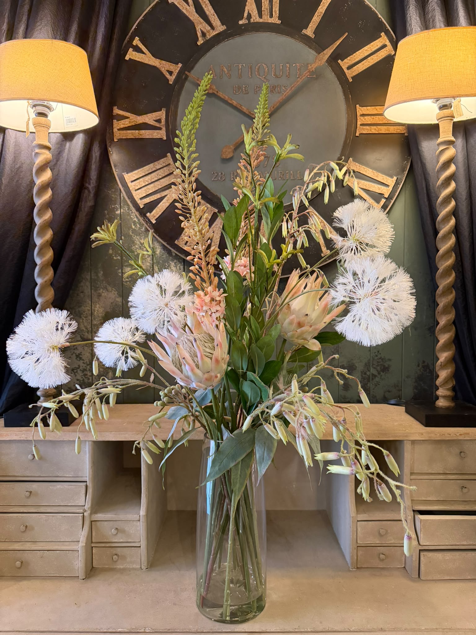 Composizione Mix Fiori Real Touch con Protea